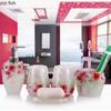 5/ 6pcs Resin Bathroom Accessories Sets/Dispensers/Dishes/Toothpaste Holders/tray/Bathroom Tumblers/kitchen Bathroom Products