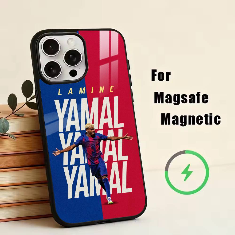L-Lamine Y-Yamal Handyhülle Für iPhone17,16,15,14,13,12,11 Plus,Pro Magnetisch Für Magsafe Kabelloses Laden