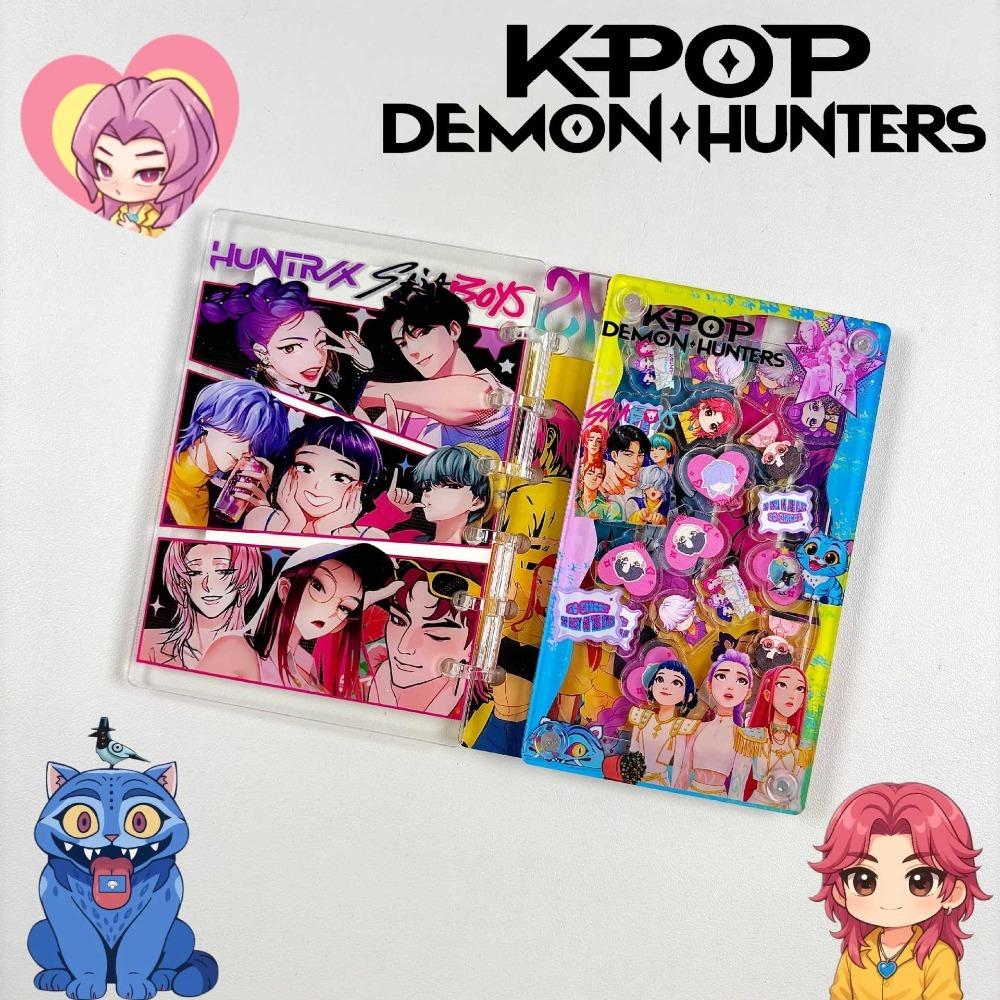 Cacciatori di Demoni Kpop Raccoglitore per Quaderno A7 in Acrilico Modello Anime Cancelleria Regali Ritorno a Scuola
