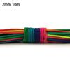 7 Strands Rainbow Paracord 2/3/4mm Parachute Rope Perfect for DIY Bracelet Making Backpacking Outdoor Survival Activities