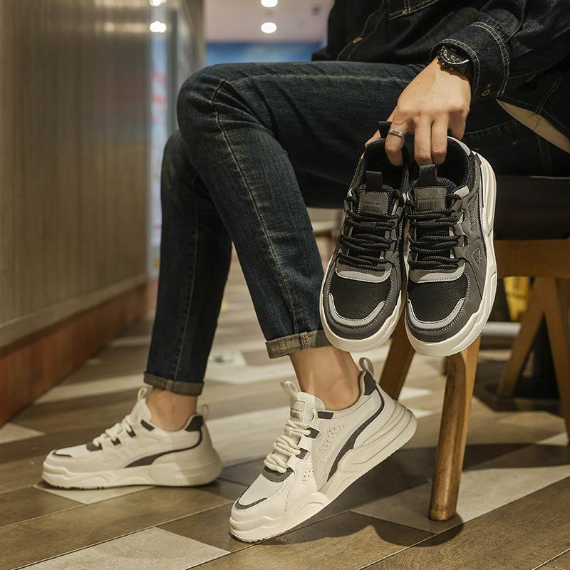 Men's Shoes Spring and Summer Mesh Breathable 2025 New High-end Little White Shoes Men's Lightweight Sports and Leisure Shoes Board Shoes