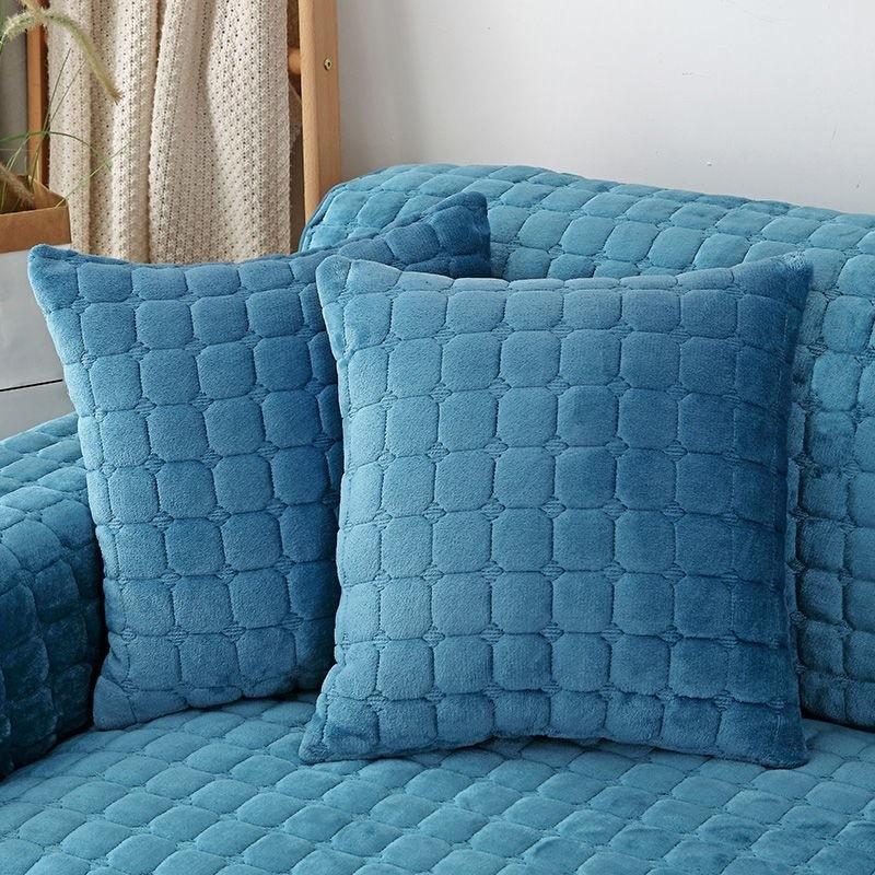 Velvet Sofa Cushion Winter Sofa Slipcover Cover Towel Simple Modern Non-Slip Anti-Wrinkle Thickened Cushion Cover