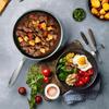 Stainless Steel Frying Pan Nonstick Pan W/Lid&Cooling Handle 10 Inch Honeycomb Stainless Steel Skillet