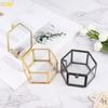 55KF Clear Glass Jewelry Box Jewelry Organize Holder Rings Box Necklaces Earrings Box