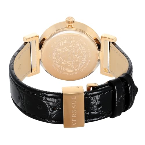 Versace VANITY Watch, Black Dial, Quartz Movement, Water Resistant, Sapphire Crystal, 35mm, Women's, P5Q80D009S009