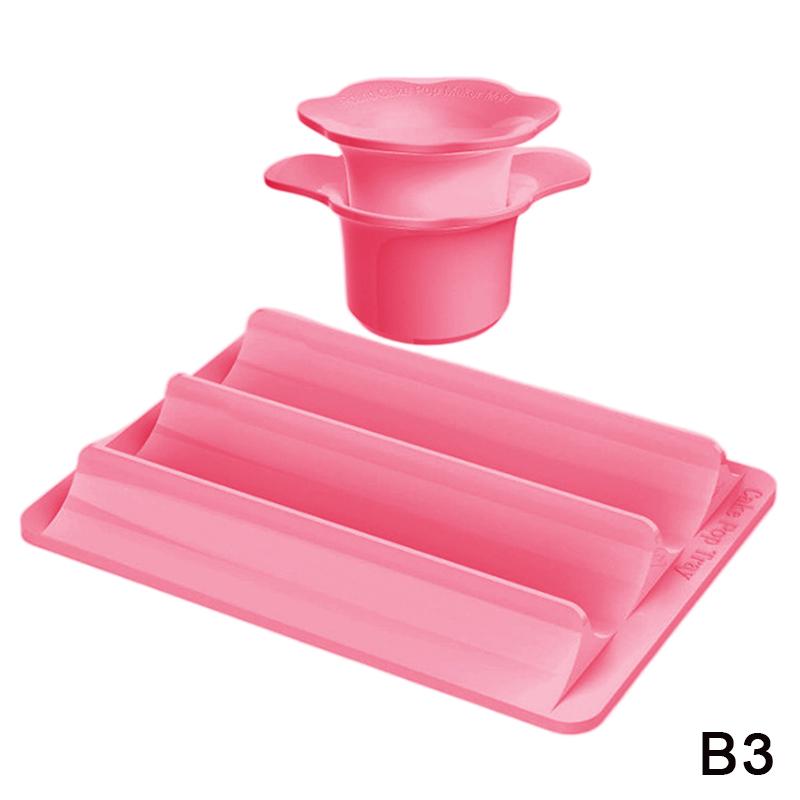 

Cake Pop Cutter And Pusher With Tray High-Capacity Dual-Cavity Cookie Desserts Cake Pop Mold Non-3D Printed Baking Molds