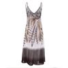 Women's Summer Casual Fashion Chiffon Coat V Neck Printed Camisole Two-Piece Dress