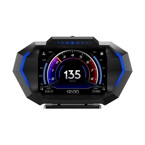 Digitální rychloměr se světlou velkou obrazovkou Univerzální zobrazovací rychlost GPS OBD Head Up LED obrazovka Rychloměr Cockpit Instrument