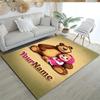 Masha Bear Customized Name Floor Rug Office Rug Perfect for Decorate Room Foyer Playrooms Dormitory Anti-slip Rug Decorate Offices