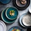Creative and beautiful ceramic plates serving plate Retro tableware Western plate With steak for breakfast plates Japanese plate