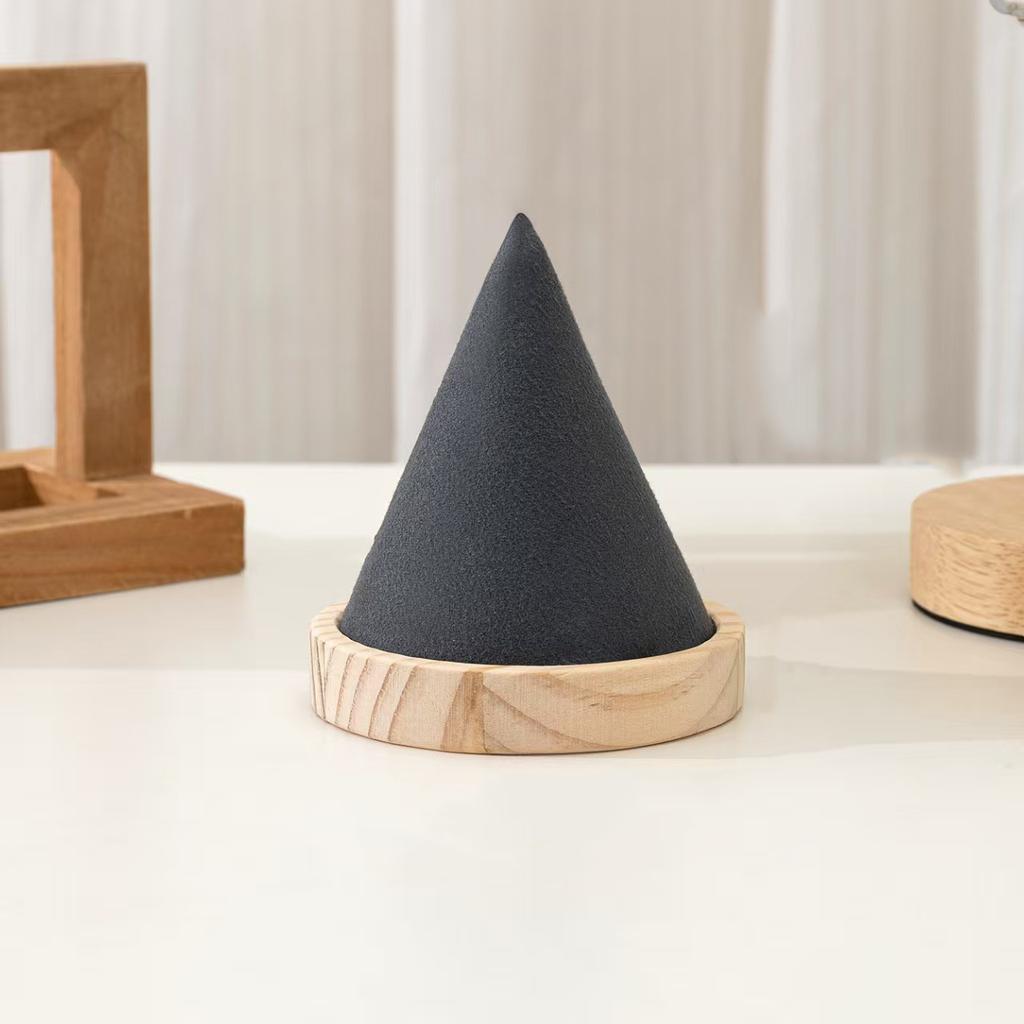 Wood Cone Bracelet Display Stand Bracelet Ring Necklace Storage Rack Creative Jewelry Display Holder Counter Props Display Stand