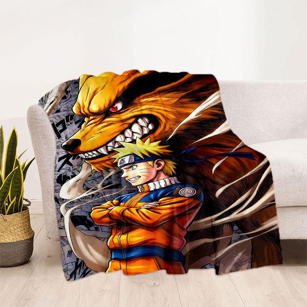 Naruto And Nine-tailed Fox Suitable Blanket for Offices, Travel, Living Rooms Also a Good Gift for Friends and Family Suitable for All Seasons.