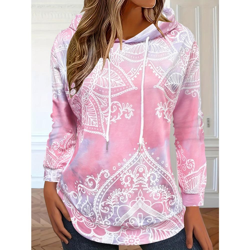2025 Women's Tops Autumn and Winter Hoodies Ladies Loose Floral Butterfly Print 3d Print Fashion Casual Pullover Hoodies