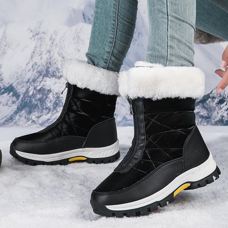 Women's High-Top Non-Slip Snow Boots: Sizes 36-42, Warm & Thick Cotton, Cold-Proof