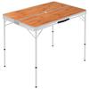 VidaXL Table de camping pliable avec 2 bancs Aluminium Marron