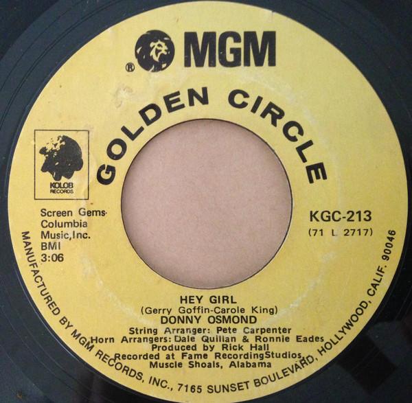 7inch Record DONNY OSMOND Hey Girl Puppy Love KGC213 MGM Records US Pop Used