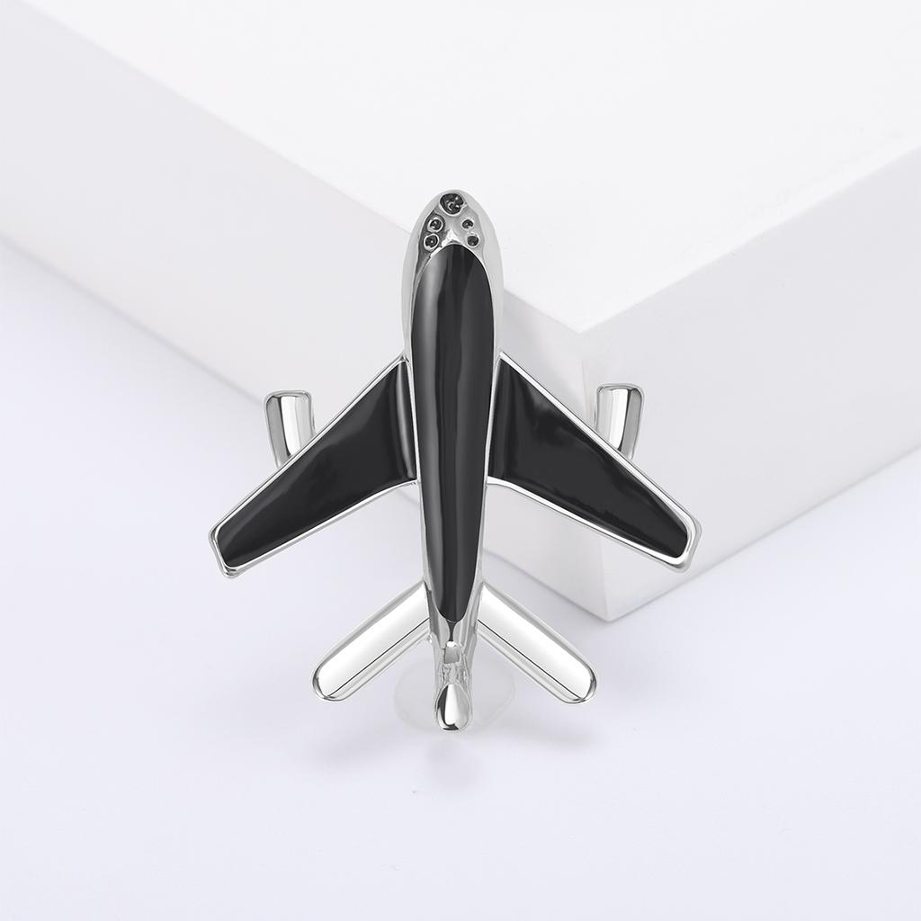 Stylish Rhinestone Aircraft Brooches for Women Enamel Transportation Pins Event Funny Luxury Gifts New Year Friends Decoration