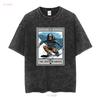The Snowboarder Tarot Card T Shirt Snowboarding Vintage Washed Soft Top For Everyday Wear Versatile Breathable Casual