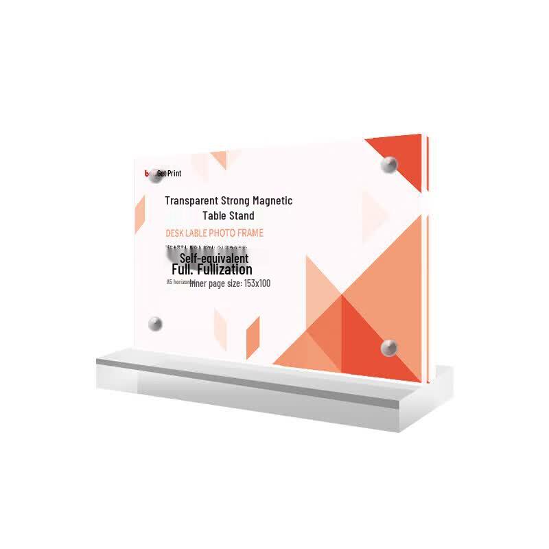 Befon T-Shaped Acrylic Magnetic Table Sign, A6 Horizontal (5-Pack)