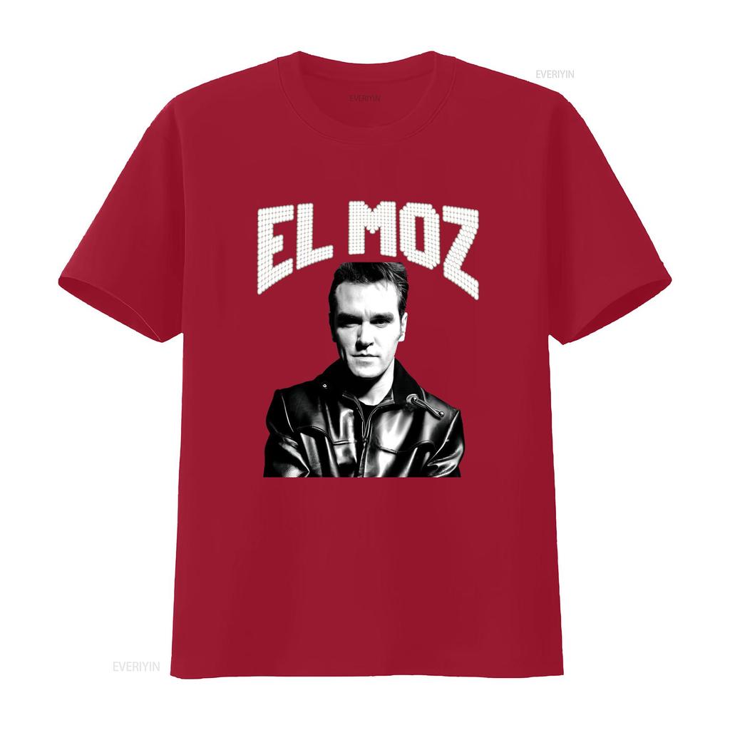 El Moz Morrissey The Smiths Jersey  T Shirt vintage Washed Versatile streetwear Unisex Breathable Slightly fashion