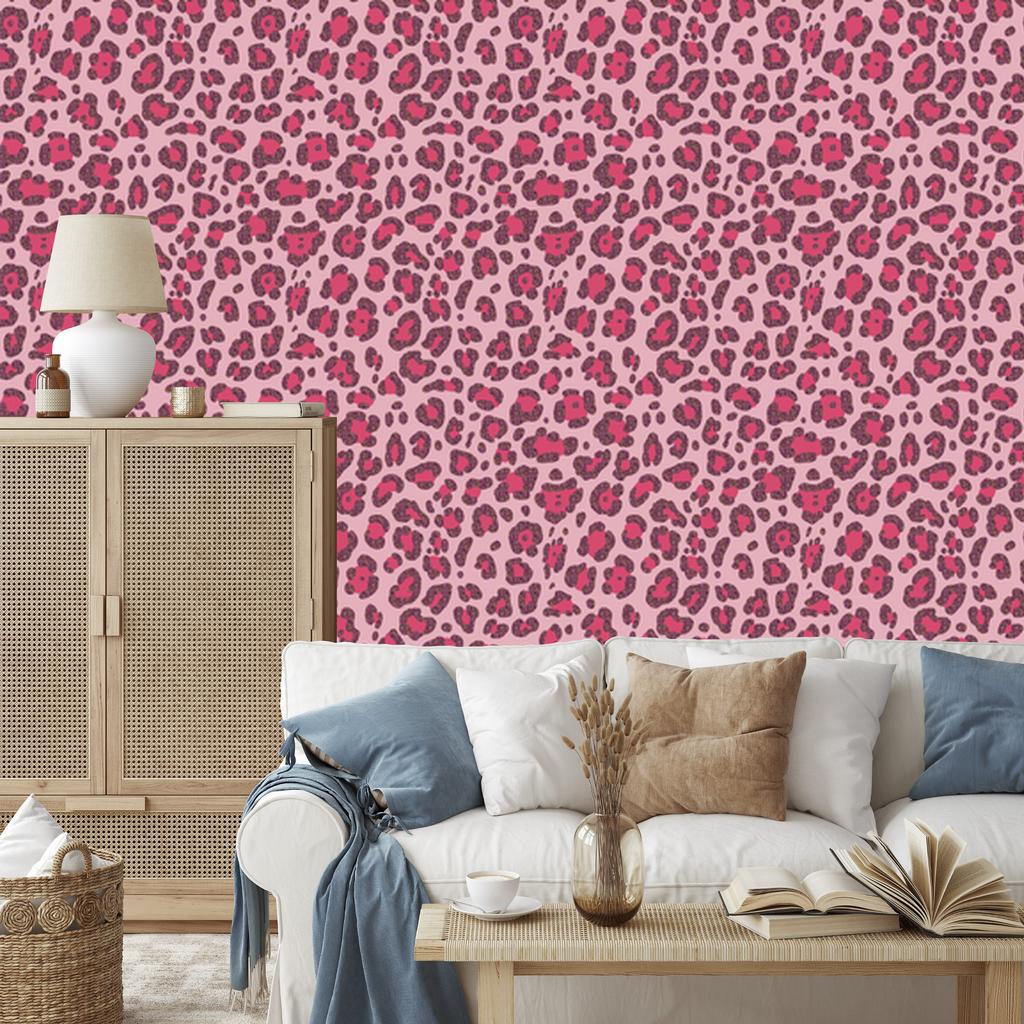 Pink Leather and Powder Pink Wallpaper for Living Room and Bedroom 50x1000