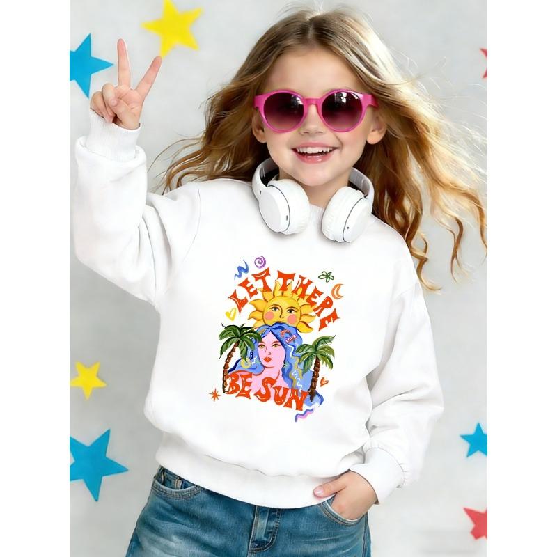 European sizes Cute Printed Pattern 0-3 Years Kids' Lightweight Round Neck Sweatshirt, Comfortable and Stylish, First Choice for Outdoor Wear