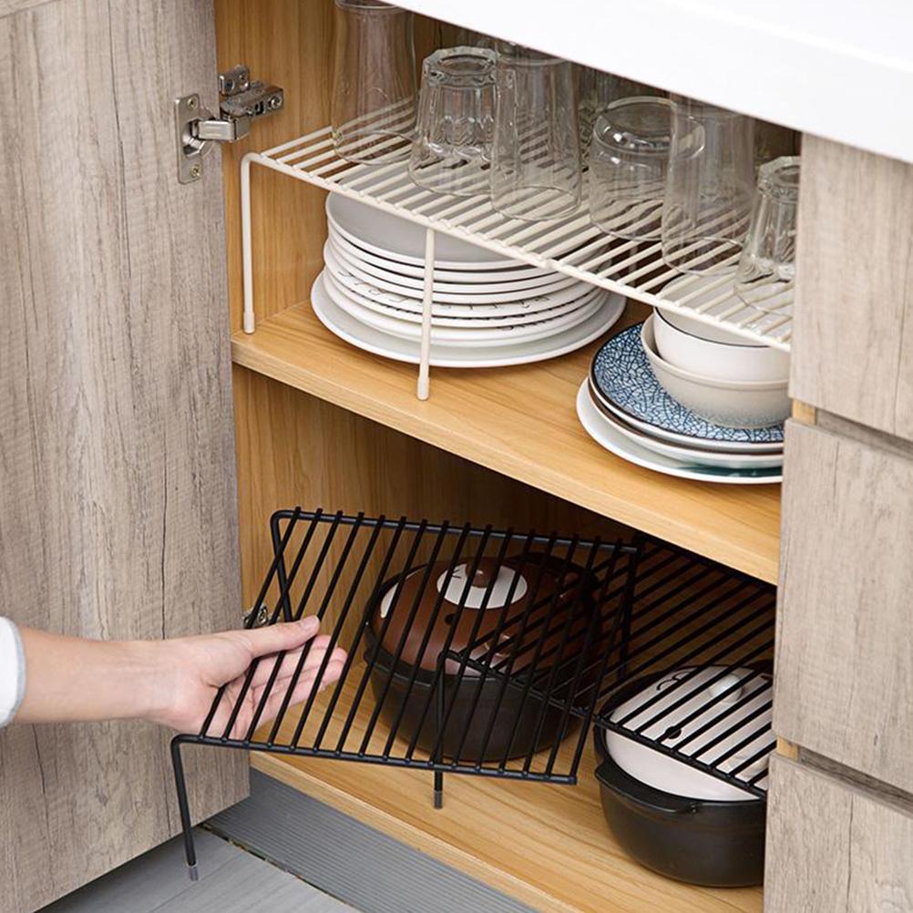 Retractable Shelf Kitchen Counter Expandable Rack Cabinet Organizer Cabinets Stackable Shelves