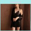 Womens Silk Sleepwear Set With Lace Deep Vneck For Home Relaxation And Sleep Comfort