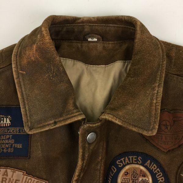 Rare Vintage US Military Bencat 1936 VGC CHIA Vietnam/USA Air Force Bomber Jacket Size S Brown Leather Jacket(USED)