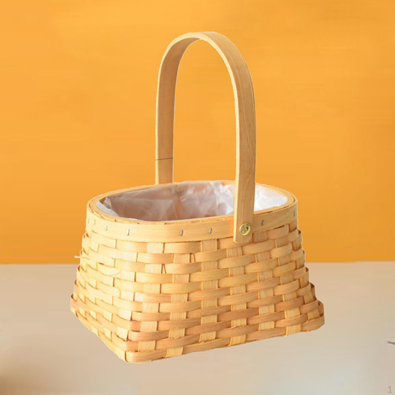 Ручные корзины из плетеного ротанга ручной работы для цветов косметики закусок Trapezoid 656₽