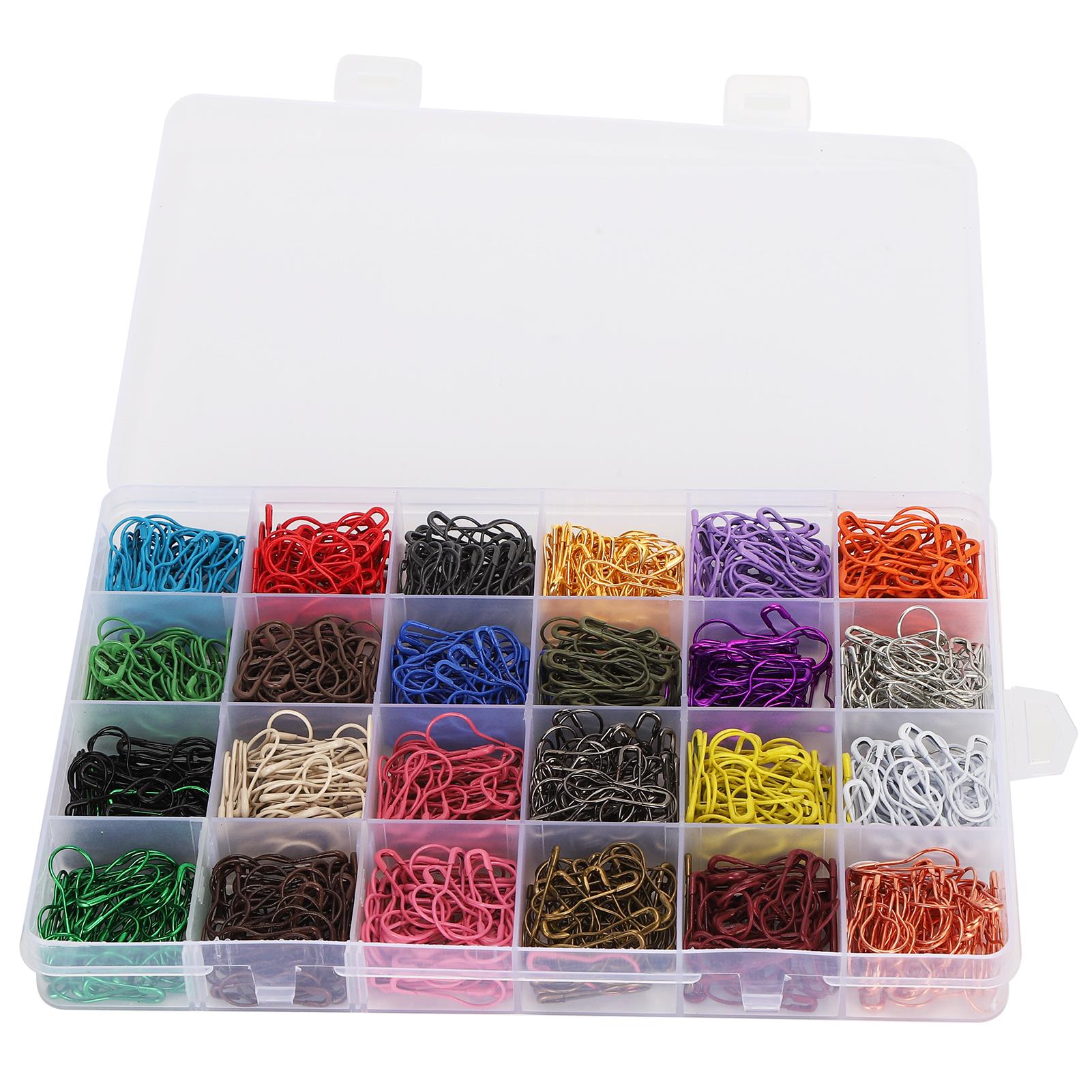 

1200 шт., булавка для тыквы, 24 цвета, безопасная брошь из сплава, маленькие маркеры стежков для украшения вязания