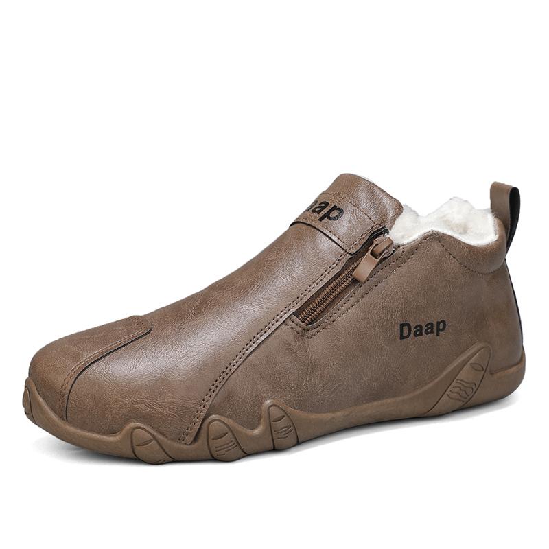 

Мужские повседневные ботинки с низким верхом, модная универсальная обувь для мужчин, легкая, мягкая и удобная, бархатная и утепленная обувь 44 коричневый