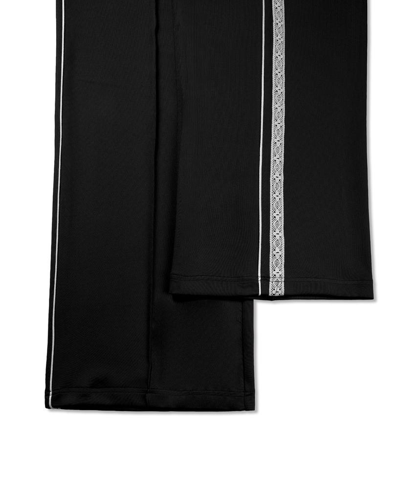 Michikoleondeonkosino Lace-Trimmed Jersey Pants Black