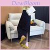 Polka Dot Pleated Maxi Skirt For Women With High Waist And Tummy Control For Casual Summer Wear