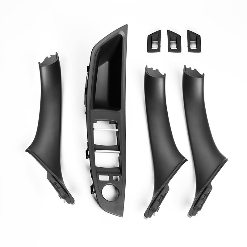 7Pc/Set Left Right Hand Drive LHD For BMW 5 Series F10 F11 F18 Beige Black Interior Door Handle Inner Door Panel Pull Trim