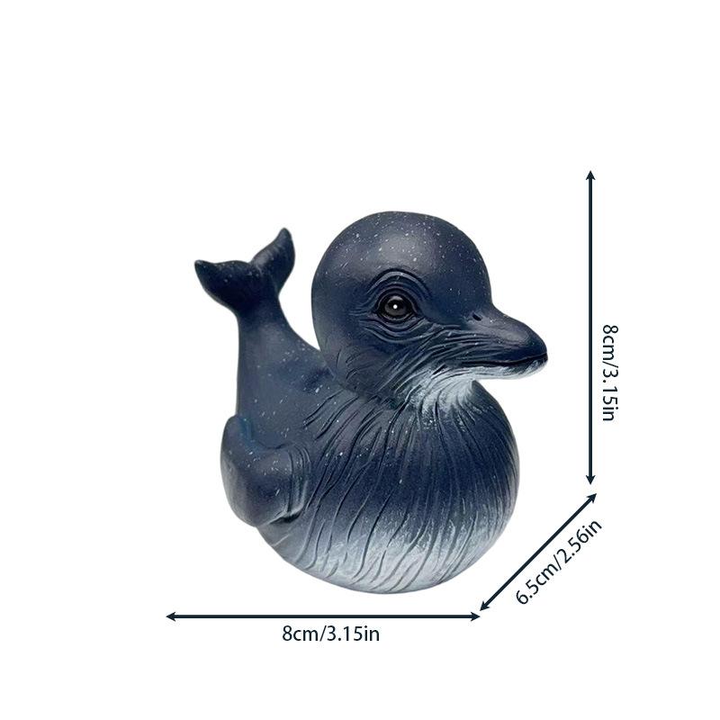 Funny Sea Creature Duck Figurine Resin Cartoon Octopus Turtle Shark Seal Statue Ocean Style Home Decoration Desktop Ornament