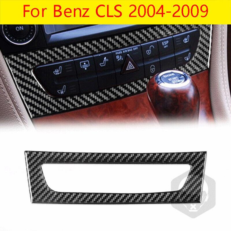 For Benz CLS 2004-2009 Real Carbon Fiber Central Console Dashboard Panel Trim 1X