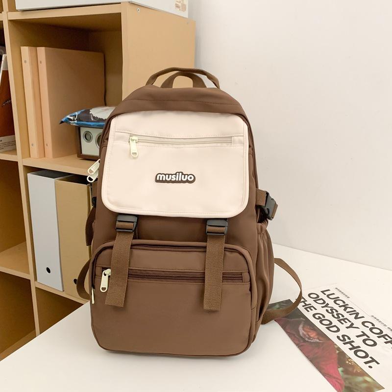 Schoolbag Japanese ins Tooling Wind Large Capacity Middle School Student Casual Backpack Flip Strong and Durable Elementary School Backpack