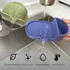 Portable Silicone Soap Dish Inclined Drain 2 In 1 Sponge Tray Drainable Soap Holder  Sink Area