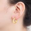 Nidin Ins Hot Sale Simple Fashion Versatile Cosmic Star Series Moon Shape Earrings Gold Plated Ear Jewelry Accessories Gifts