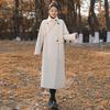 2025 Autumn/Winter Women's Wool Coat - Korean Hepburn Style with Stand-Up Collar