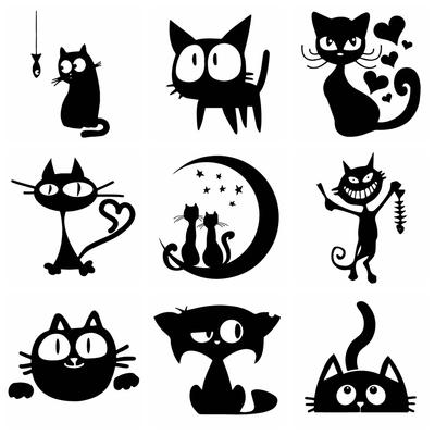 Adesivo Decalcomania Auto Gatto Carino Stile Sportivo Corse Automobilistiche Creatività Personalità Impermeabile Decorazione Accessori PVC, 12cm