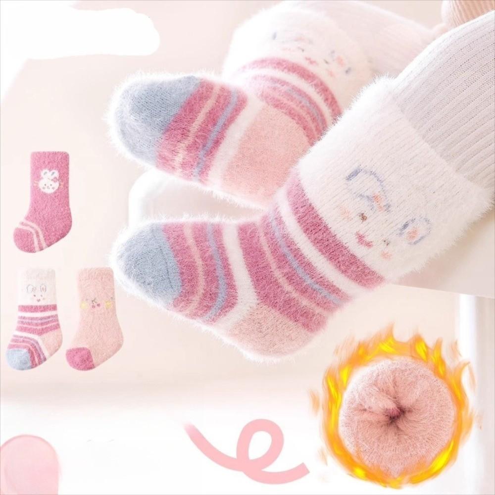 

Cute Cartoon Middle Tube Socks Cold Proof Warm Socks New Socking for Baby 2-4 Years рожевий