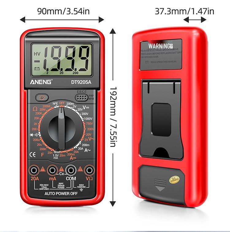 ANENG DT9205A High-Precision Digital Multimeter for Electricians