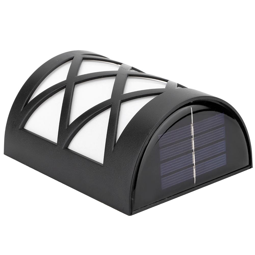 6LED Vintage Solarbetriebene Wandleuchten für Außen Garten Hof Treppen Dekoration
