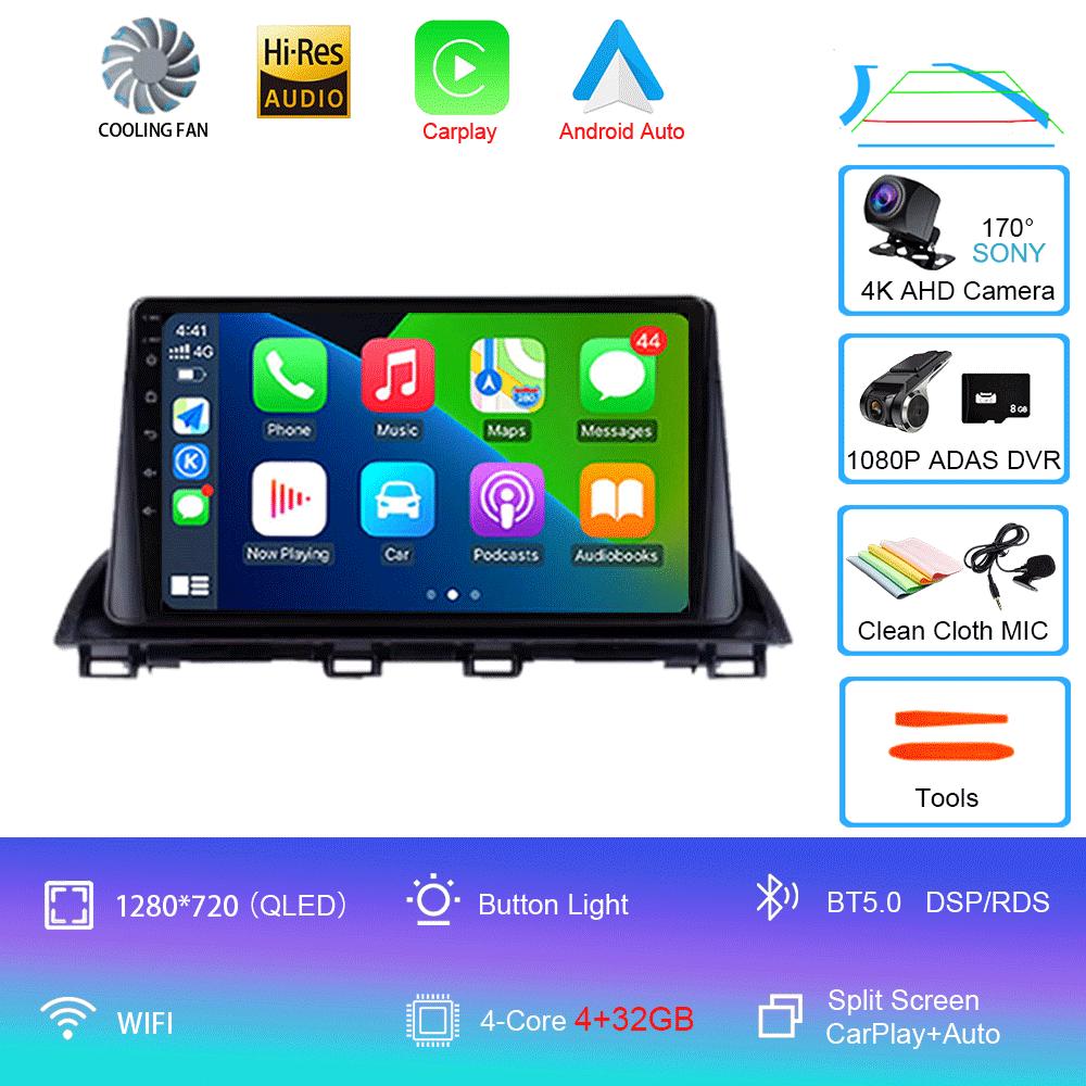 Android 14 Video Player Car Radio For Mazda 3 Axela 2013 - 2018 Multimedia Stereo Autoradio Carplay GPS Navigation 5G WIFI DSP