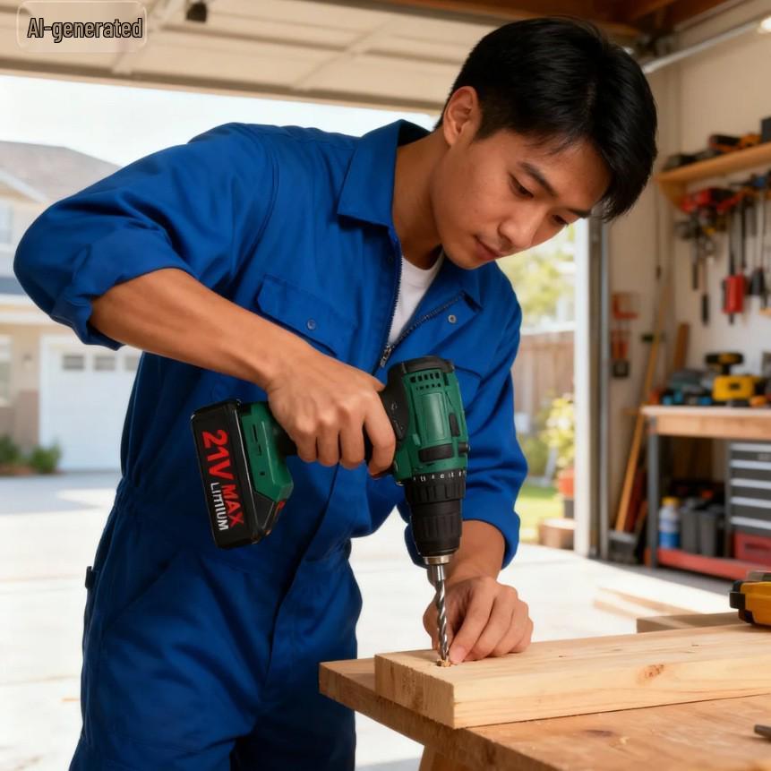 21V Multifunctional Cordless Drill & Screwdriver Set