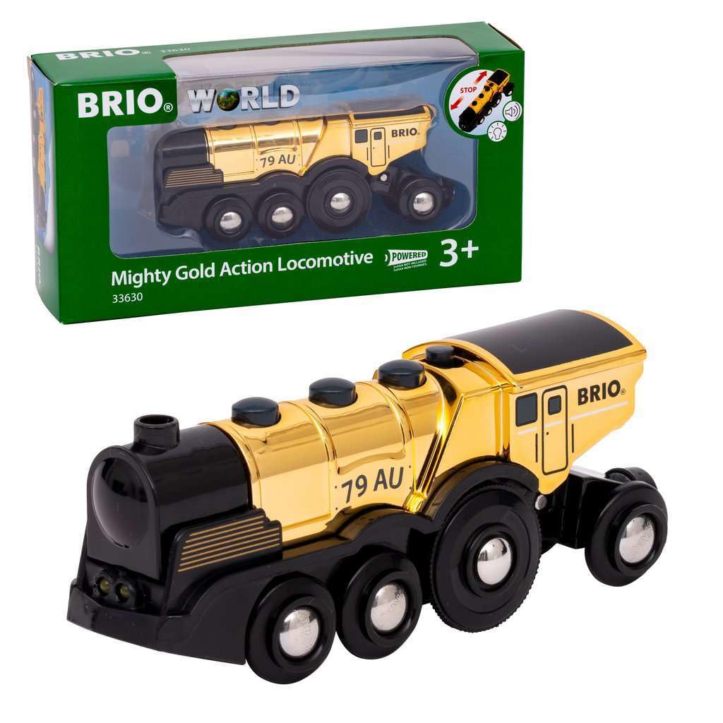 BRIO WORLD Mighty Gold akční lokomotiva 33630