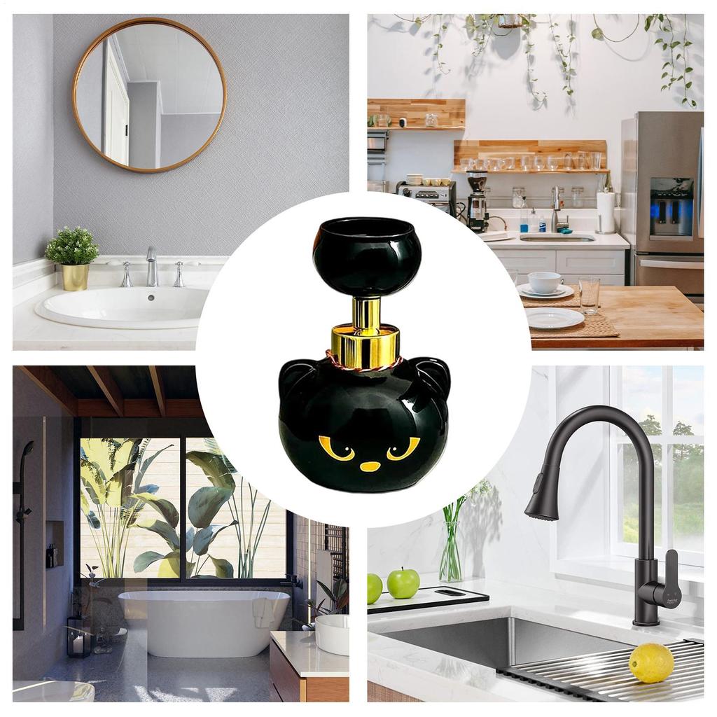 Cat Paw Soap Foam Dispenser Liquid Soap Dispenser Cute Bathroom Countertop Soap Dispensers Cat Paw Print Push Up Foamer