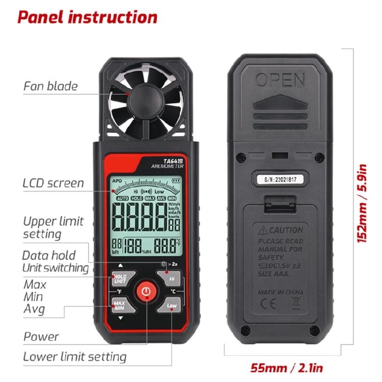 Anemometer Handheld LCD Digital Wind Speed Meter Gauge for Measuring WindChills